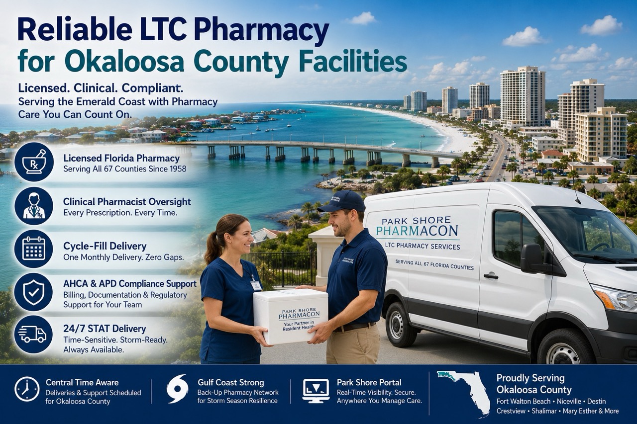 Okaloosa County LTC Delivery Pharmacy for Assisted Living & SNFs