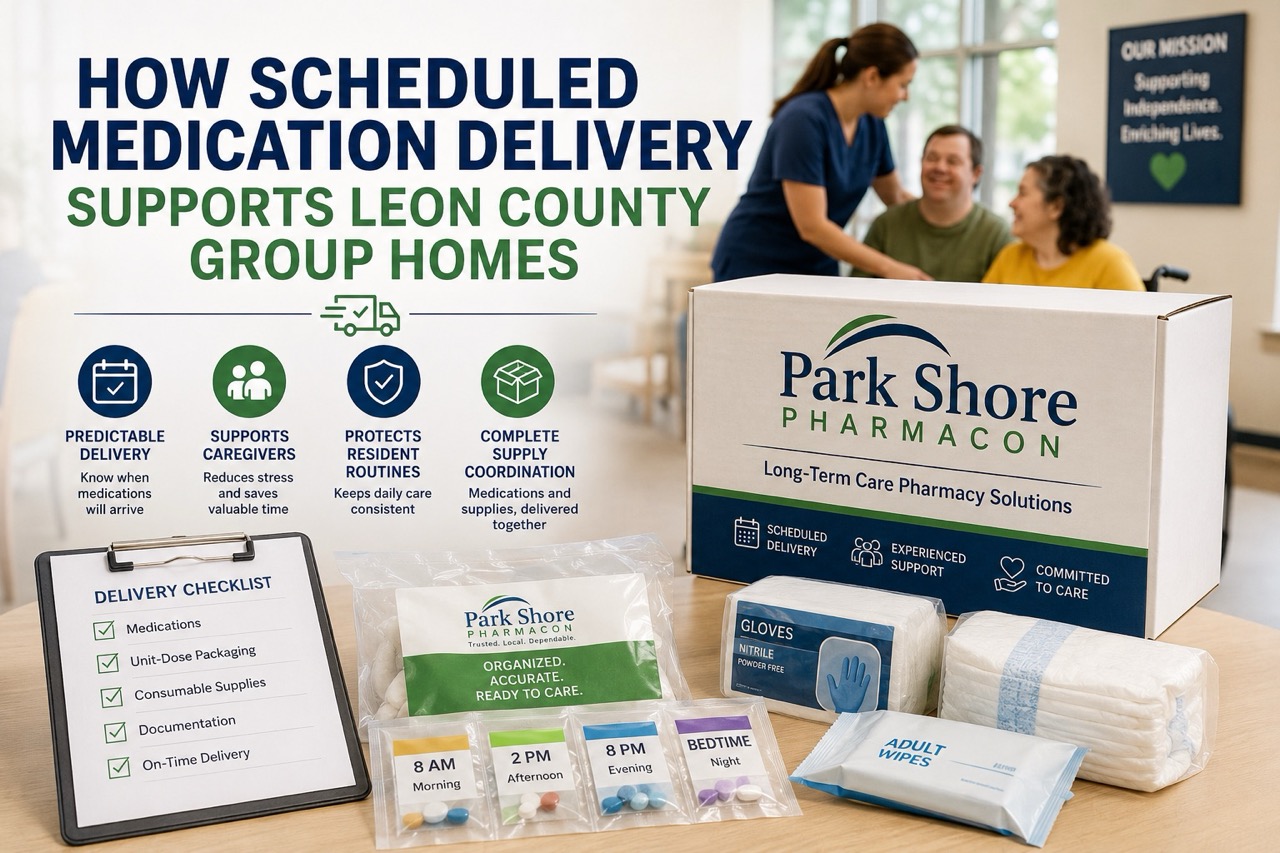 scheduled medication delivery Leon County